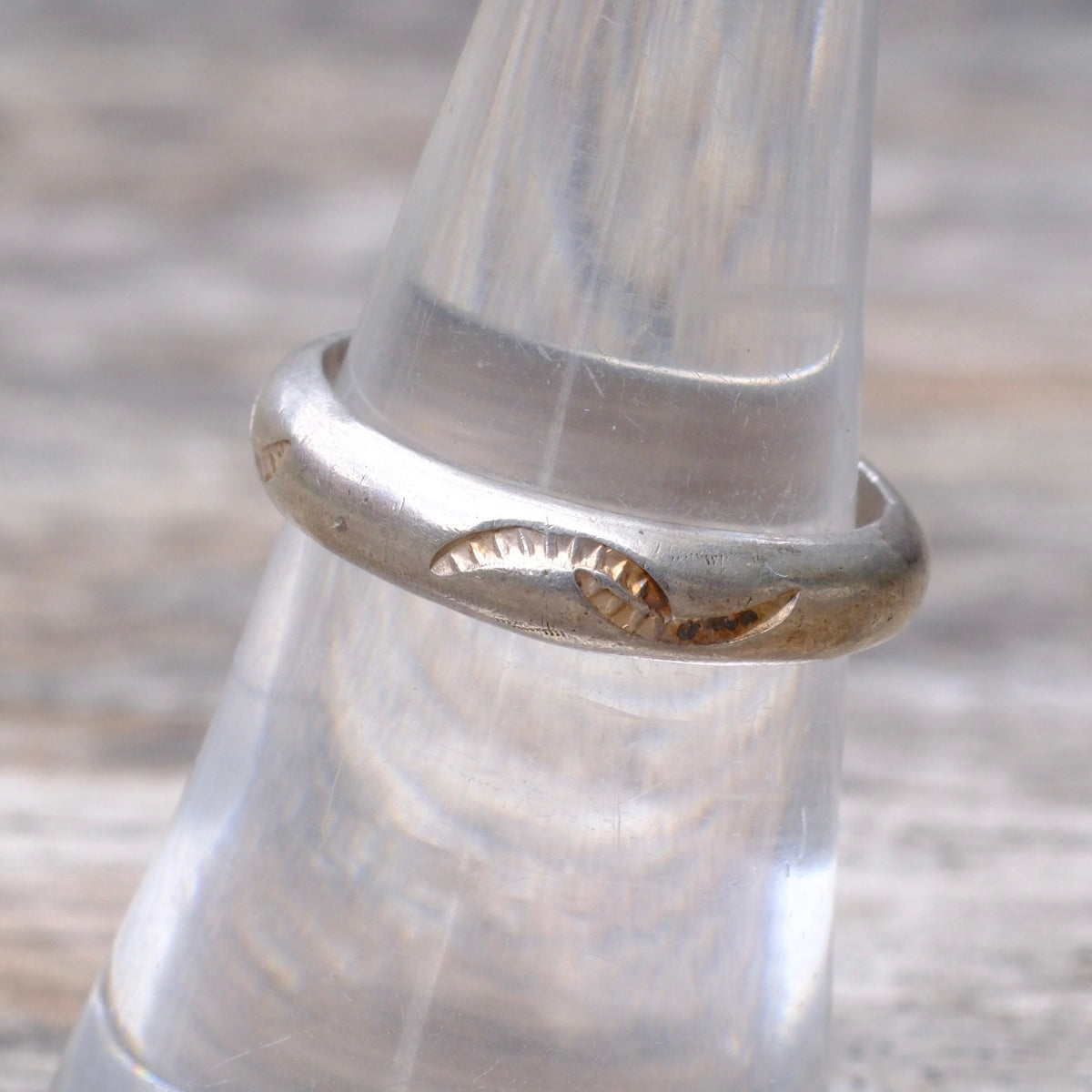 Vintage Sterling Stamped Band Ring 7
