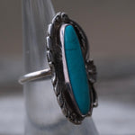 Vintage Sterling Turquoise Ring 5.25