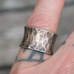 Vintage Sterling Silver Hand Hammered Ring 5.75