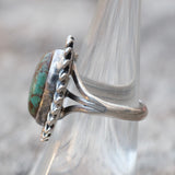 Vintage Sterling Turquoise Ring 6.75