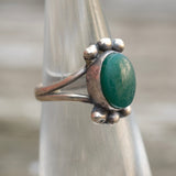 Vintage Sterling Malachite Ring 3.75
