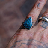 Vintage Sterling Turquoise Ring 6.75