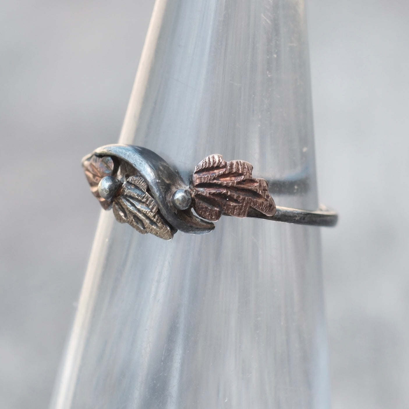 Vintage Sterling Silver Lead Ring 4