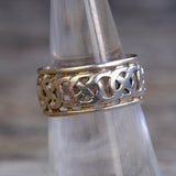 Vintage Sterling Silver Celtic Band 6.5