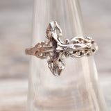 Vintage Sterling Silver Jesus Ring 7