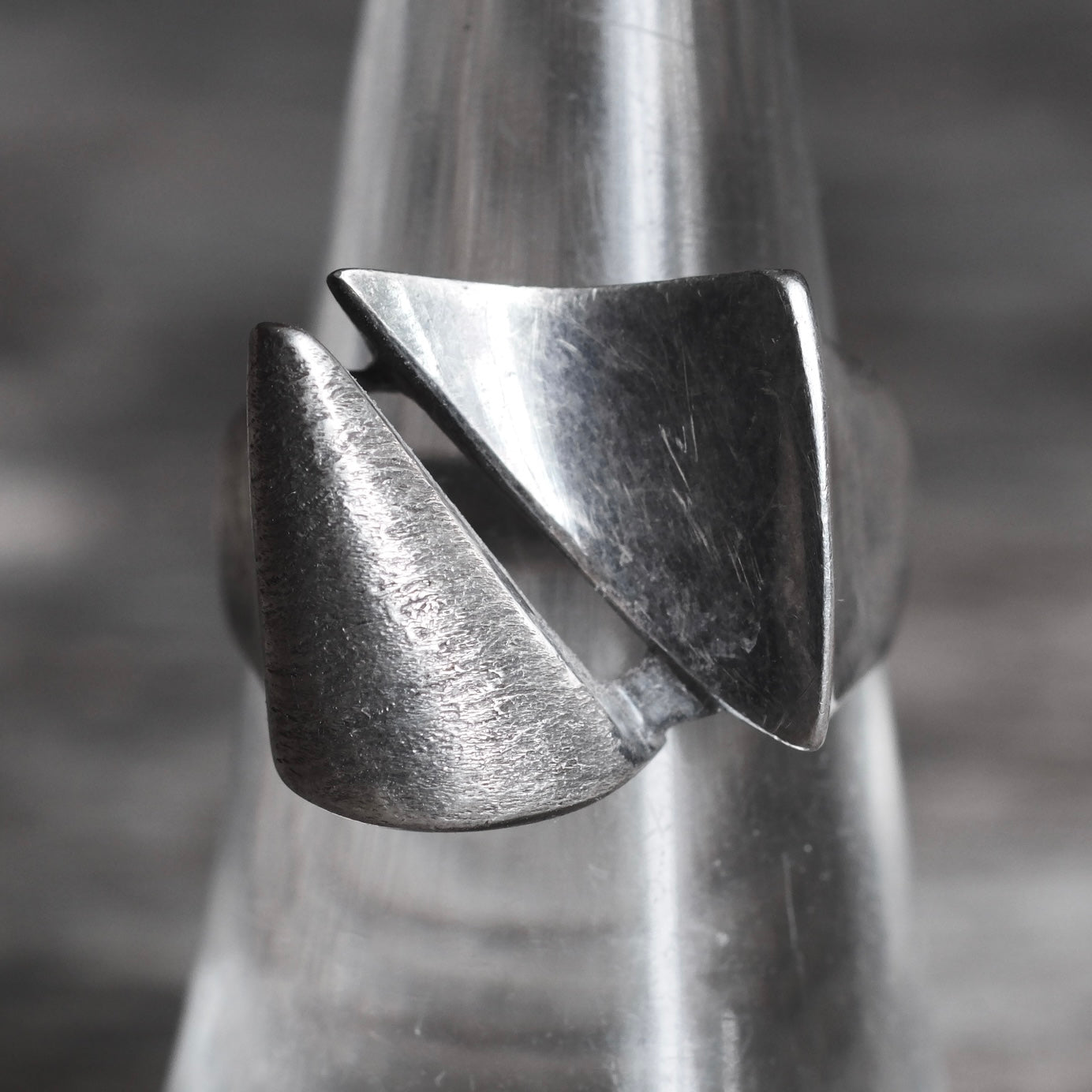 Vintage Sterling Silver Modernist Ring 7