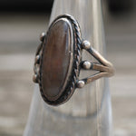 Vintage Sterling Agate Ring 5.75
