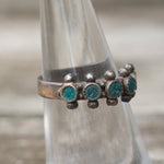 Vintage Sterling Snake Eye Turquoise Band 6