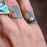 Vintage Sterling Pearl Band 7