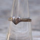 Vintage Sterling Silver Heart Band 7.25