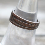 Vintage Sterling Silver Tribal Stamped Band 7