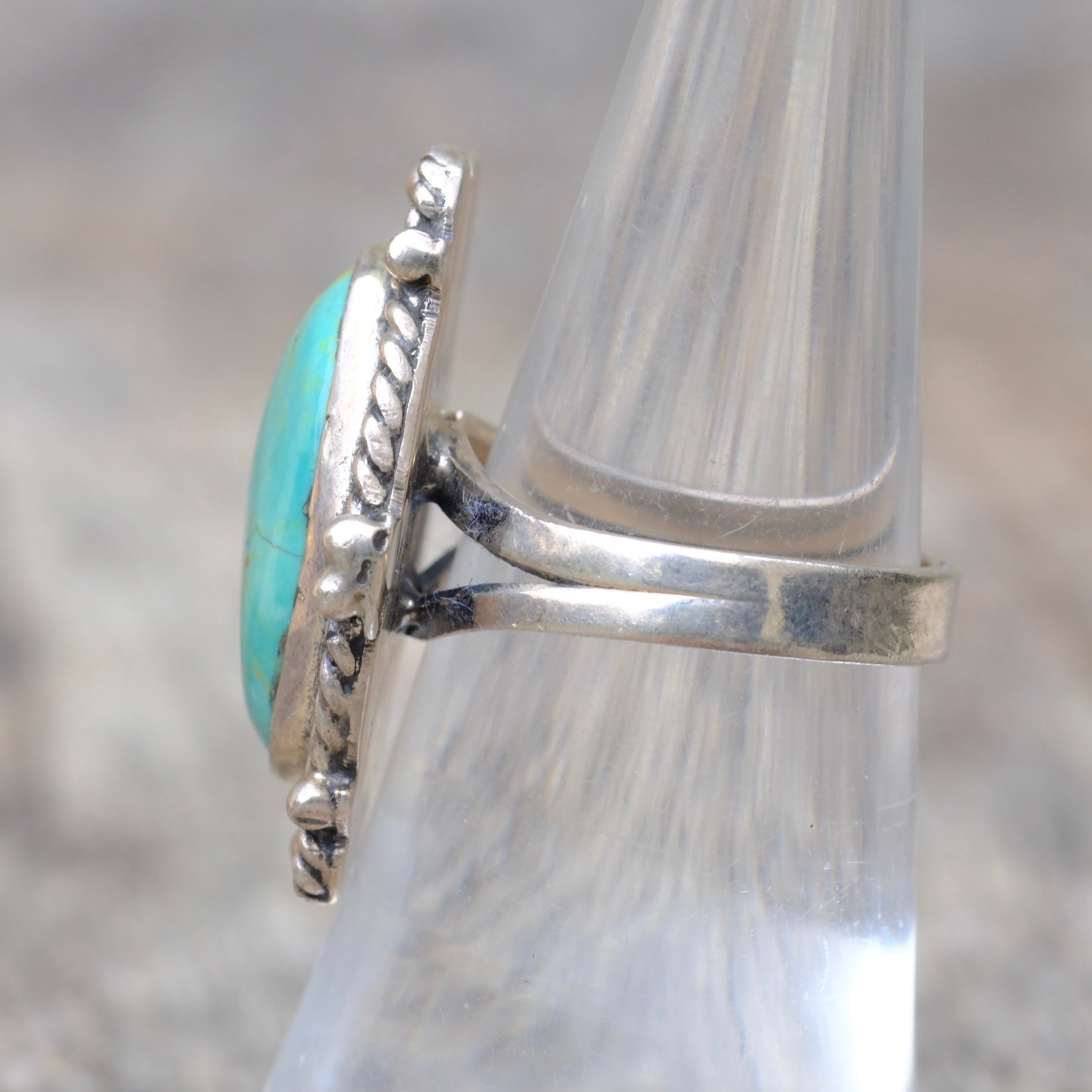 Vintage Sterling Turquoise Ring 6