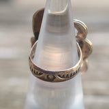Vintage Sterling Turquoise Feather Ring 4.25
