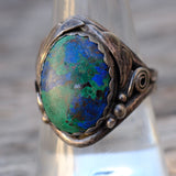 Vintage Sterling Azurite Ring 10.25
