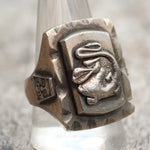 Vintage Mexican Biker Lucky Dragon Souvenir Ring 11.5