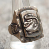 Vintage Mexican Biker Lucky Dragon Souvenir Ring 11.5