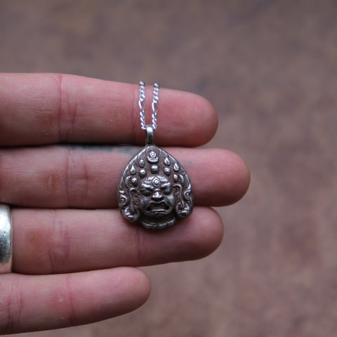 Vintage Sterling Mahakala Necklace