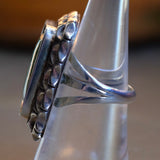 Vintage Sterling Turquoise Ring 6.75