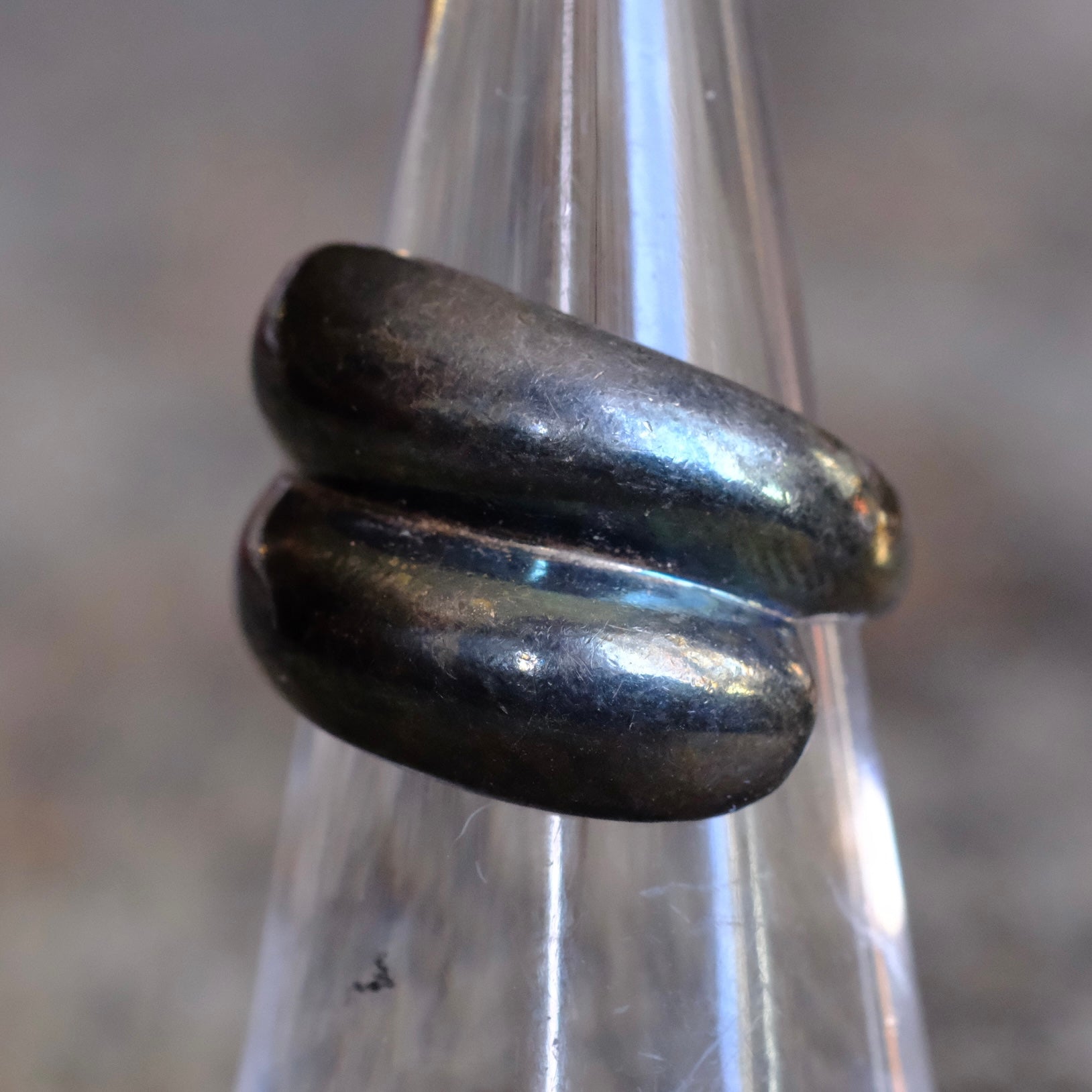 Vintage Sterling Silver Modernist Ring 5.75