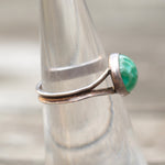 Vintage Sterling Green Stone Ring 6