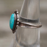 Vintage Sterling Turquoise Ring 5.75