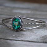Vintage Sterling Abalone Cuff