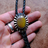 Vintage Sterling Jasper Bolo Tie