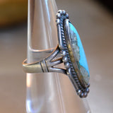 Vintage Sterling Turquoise Ring 6.75