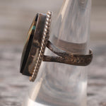 Vintage Sterling Multistone Inlay Ring 6.75