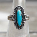 Vintage Sterling Turquoise Ring 5.5