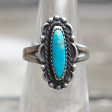 Vintage Sterling Turquoise Ring 5.5