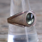 Vintage Sterling Glass Deco Ring 10.5
