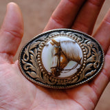 Vintage Horse Belt Buckle