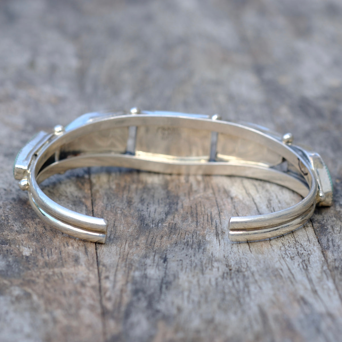Vintage Sterling 5-Stone Turquoise Cuff Bracelet