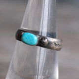 Vintage Sterling Turquoise Band 5.5