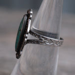 Vintage Sterling Turquoise Stamped Band Ring 5