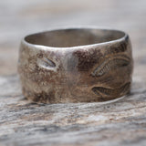 Vintage Sterling Stamped Turquoise Band 7.5