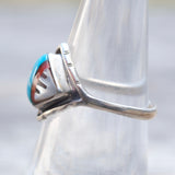 Vintage Sterling Zuni Inlay Band 6.5
