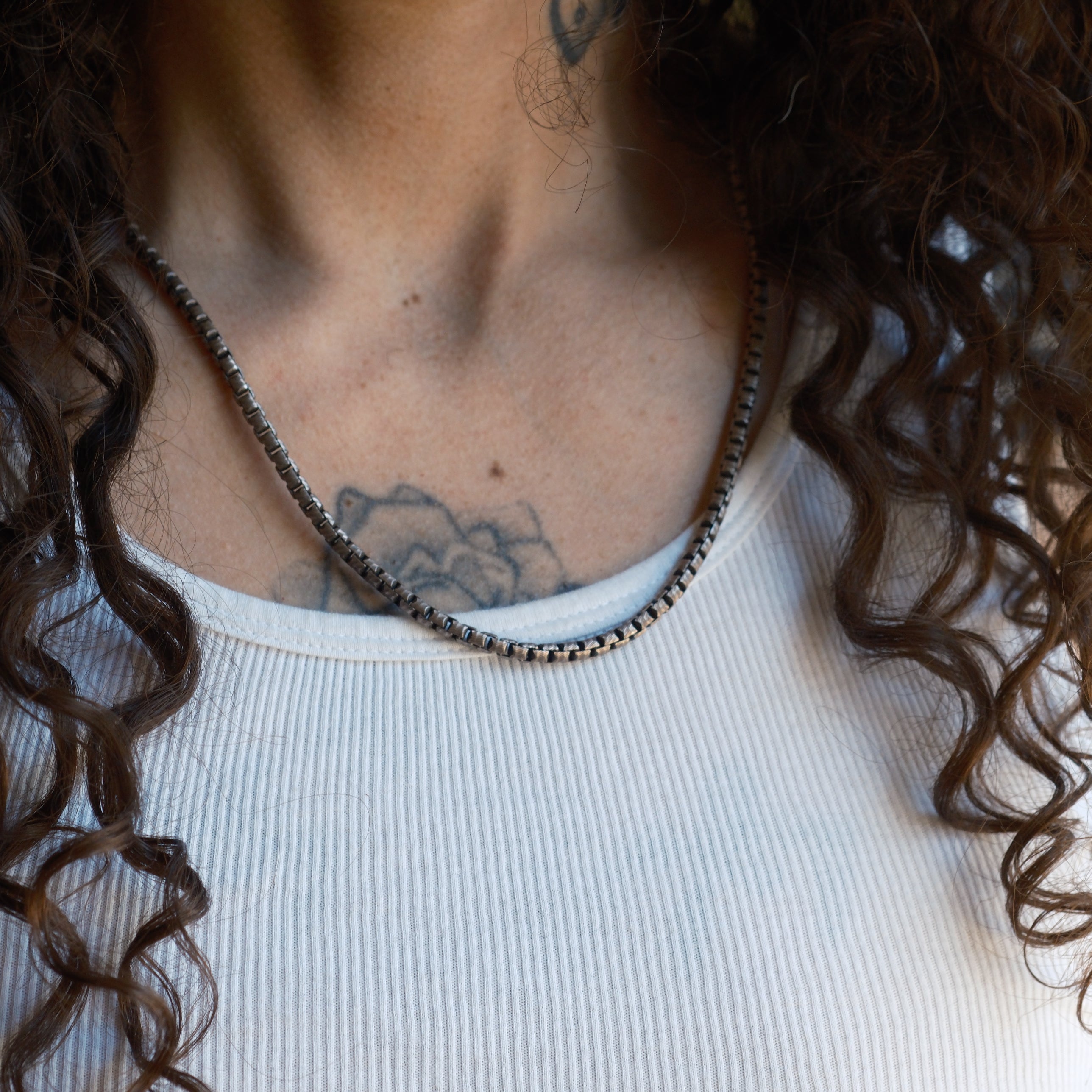 Vintage Sterling Silver Fancy Link Chain Necklace 23.5"