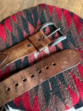 Vintage Wide Shackle Leather Belt