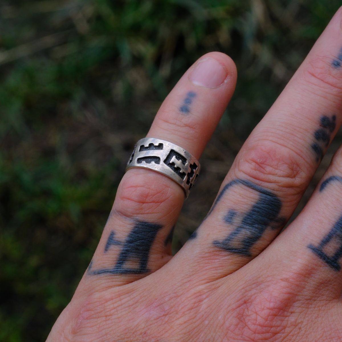 Vintage Sterling Silver Stamped Ring 4.5