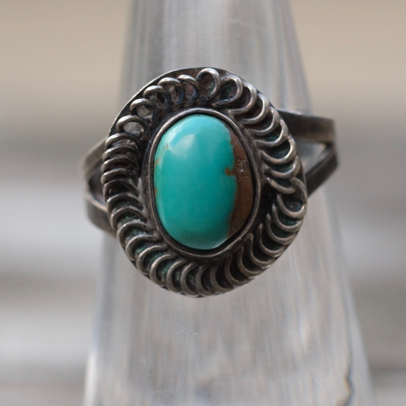 Vintage Sterling Turquoise Ring 5