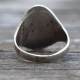 Vintage Sterling Turquoise and Coral Inlay Ring 12