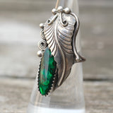 Vintage Sterling Abalone Feather Ring 6.25