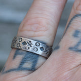 Vintage Sterling Silver Band 6