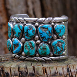 MASSSIVE Zuni Turquoise Row Cuff Bracelet