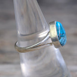 Vintage Sterling Turquoise Ring 6.75