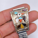 Vintage Sterling MultiStone Thunderbird Watch Band
