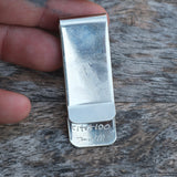 Vintage Sterling Silver Turquoise Inlay Money Clip
