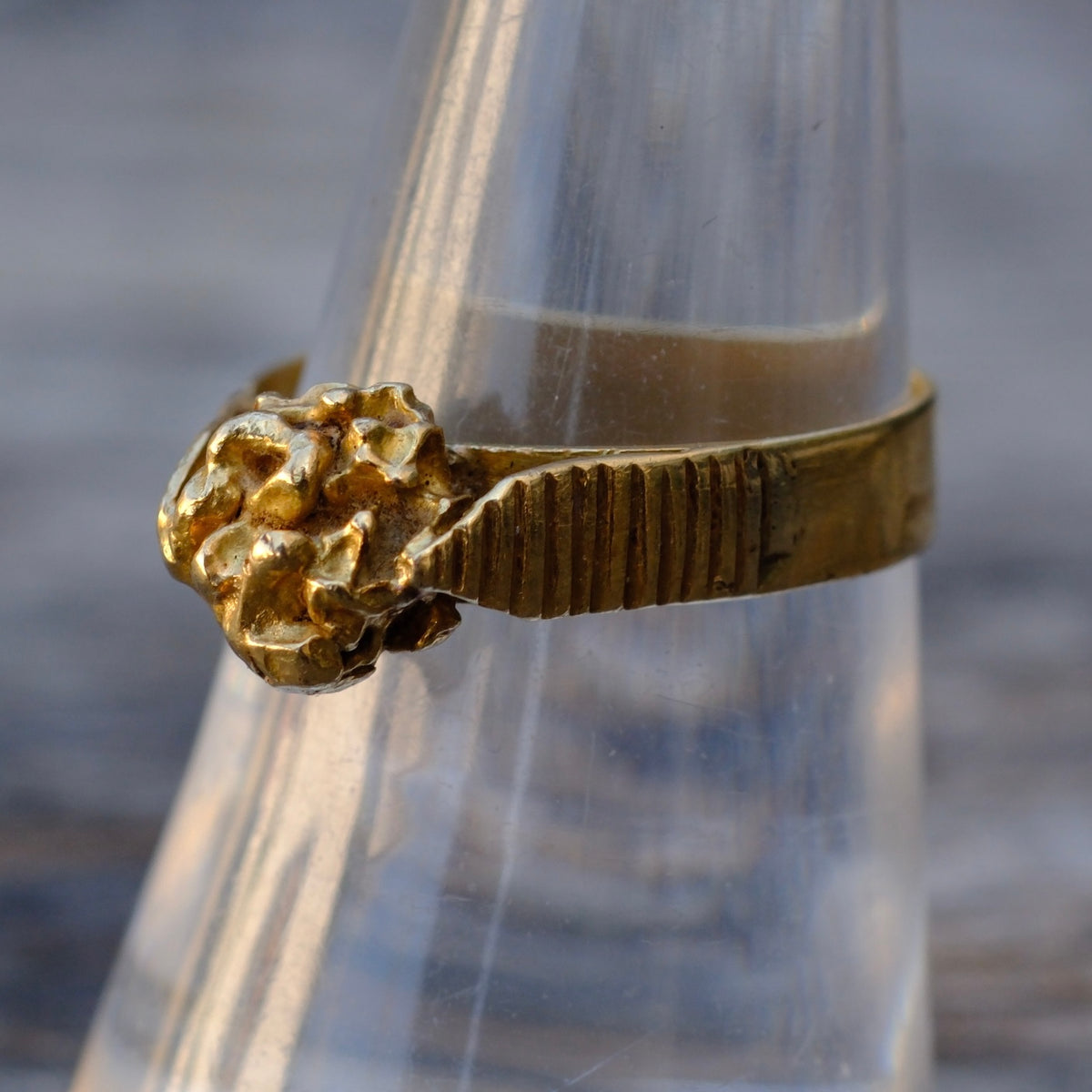 Vintage 14K Gold Nugget Ring 8